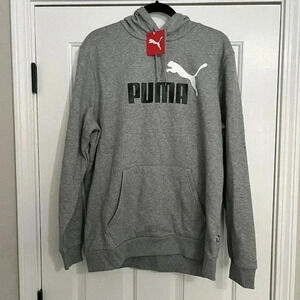 Puma Men's Hoodie Size Large Gray New W/Tags Sweatshirt Athletic Sports